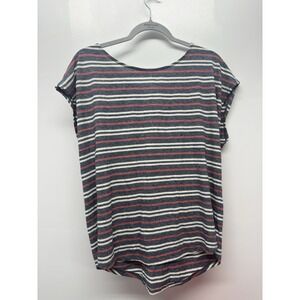 Lucky Brand Striped Back‎ Is Twisted Knot Top Blue Red White Women's Medium #23